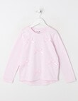 Mac & Ellie Ribbon Bows Long Sleeve Tee, Soft Lilac product photo