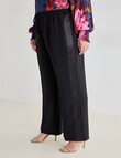 Studio Curve Satin Trim Pant, Black product photo