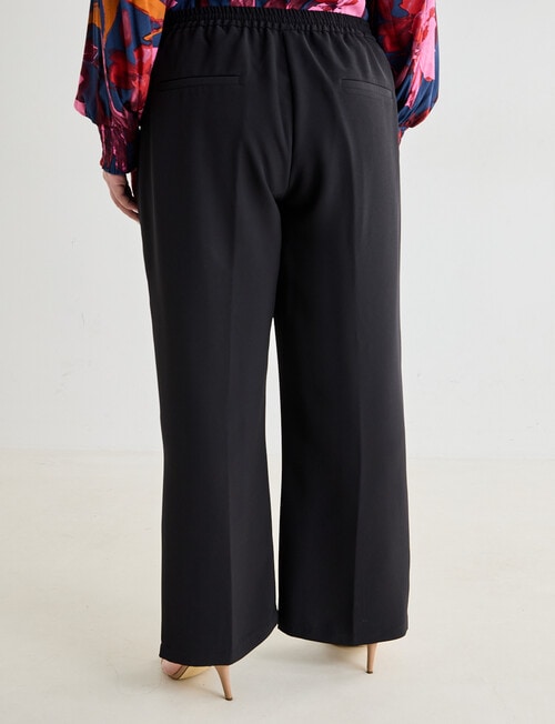 Studio Curve Satin Trim Pant, Black product photo View 02 L