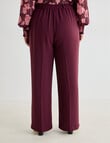 Studio Curve Wide Leg Elastic Pant, Cherry Lacquer product photo View 02 S