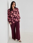 Studio Curve Wide Leg Elastic Pant, Cherry Lacquer product photo View 03 S