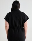 Studio Curve Knit Zip Thru Vest, Black product photo View 02 S