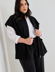 Studio Curve Knit Zip Thru Vest, Black product photo View 07 S