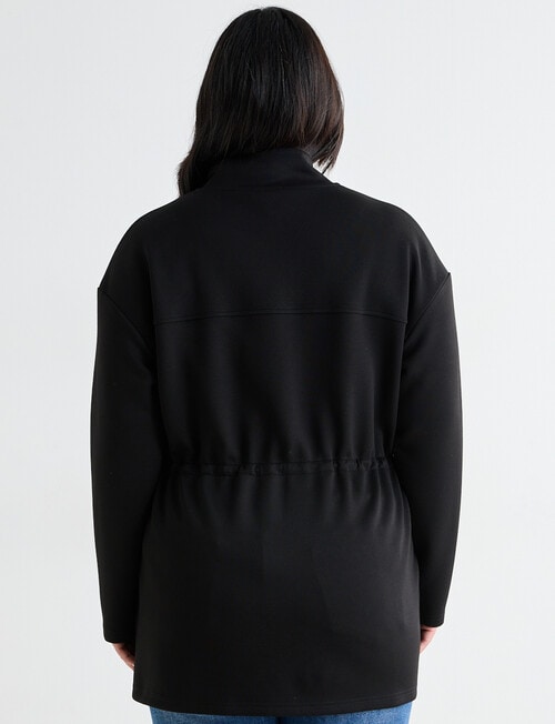 Studio Curve Knit Jacket with Drawcord, Black product photo View 02 L