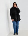 Studio Curve Knit Jacket with Drawcord, Black product photo View 03 S