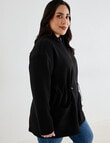 Studio Curve Knit Jacket with Drawcord, Black product photo View 05 S