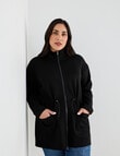 Studio Curve Knit Jacket with Drawcord, Black product photo View 06 S