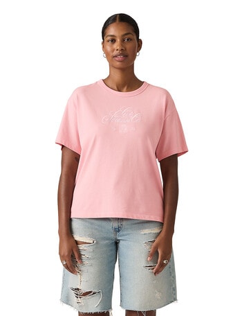 Levis Fancy Script Vintage Tee, Coral Blush product photo