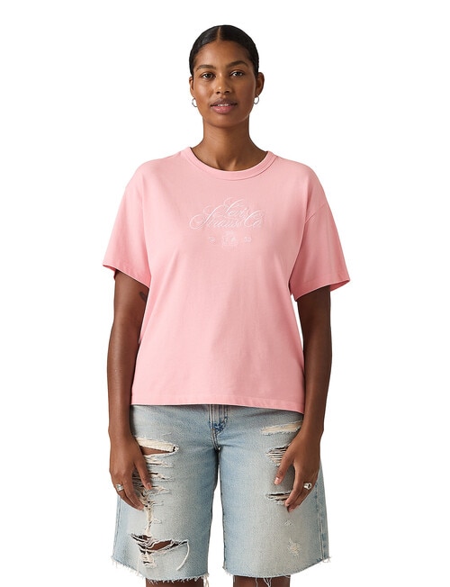 Levis Fancy Script Vintage Tee, Coral Blush product photo