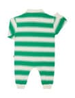 Bonds Rugby Stripe Frog Onesie , Green & Cream product photo View 02 S