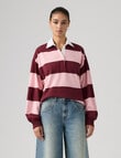 Levis Reenie Rugby Stripe Long Sleeve Top, Coral Blush product photo View 04 S