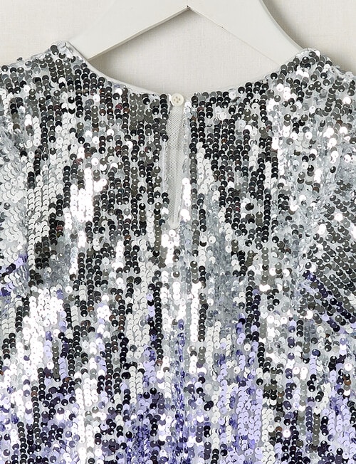 Mac & Ellie Party Collection Flutter Sleeve Sequin Dress, Ombre Mermaid product photo View 03 L