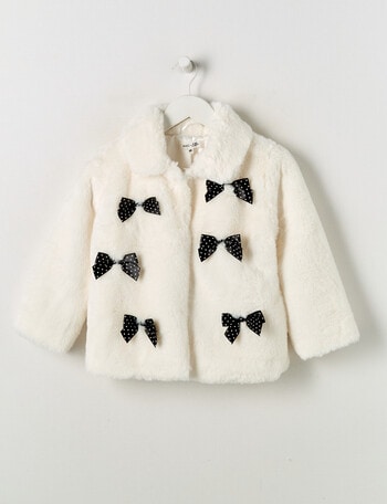 Mac & Ellie Faux Fur Coat, Vanilla product photo