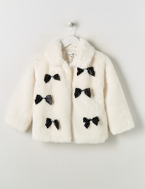 Mac & Ellie Faux Fur Coat, Vanilla product photo