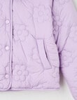 Mac & Ellie Quilted Daisy Hooded Jacket, Lilac product photo View 02 S