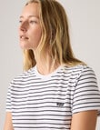 Levis Favourite Cotton Tee, White & Anthracite Stripe product photo View 03 S