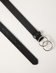 Boston + Bailey Leather O-Ring Buckle Belt, Black product photo View 02 S