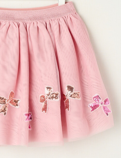 Mac & Ellie Bow Tutu Skirt, Blush product photo View 02 L
