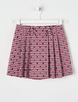 Mac & Ellie Check Skort, Berry product photo