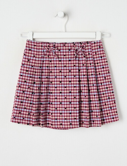 Mac & Ellie Check Skort, Berry product photo