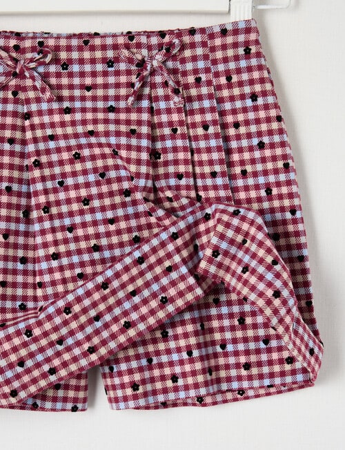 Mac & Ellie Check Skort, Berry product photo View 02 L