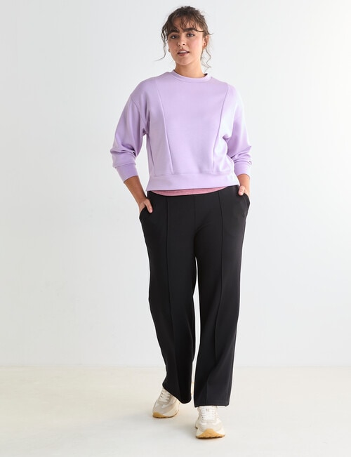 Superfit Crop Sweater, Lavender product photo View 03 L