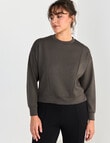 Superfit Crop Sweater, Olive product photo View 05 S