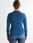 Superfit Zip Top, Teal product photo View 02 S