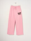 Switch Malibu Wide Leg Trackpant, Pink Poppy & Chocolate product photo