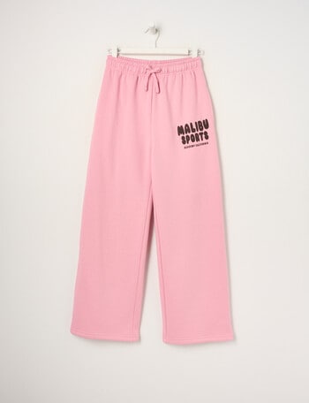 Switch Malibu Wide Leg Trackpant, Pink Poppy & Chocolate product photo