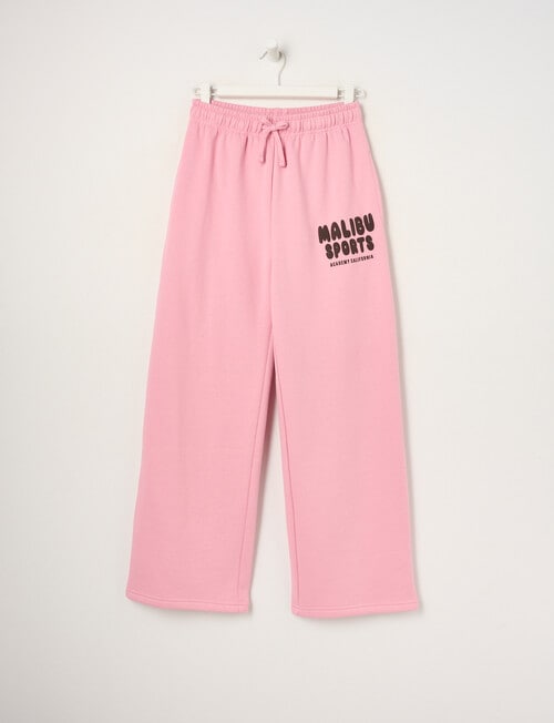 Switch Malibu Wide Leg Trackpant, Pink Poppy & Chocolate product photo
