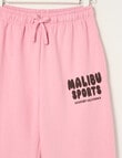Switch Malibu Wide Leg Trackpant, Pink Poppy & Chocolate product photo View 02 S