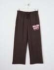 Switch Malibu Wide Leg Trackpant, Chocolate & Pink Poppy product photo