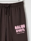 Switch Malibu Wide Leg Trackpant, Chocolate & Pink Poppy product photo View 02 S
