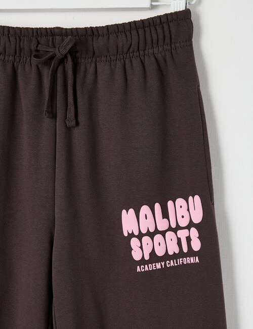 Switch Malibu Wide Leg Trackpant, Chocolate & Pink Poppy product photo View 02 L