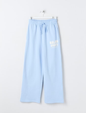 Switch Malibu Wide Leg Trackpant, Cornflower & White product photo