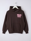 Switch Malibu Sports Oversized Hoodie, Chocolate & Pink Poppy product photo