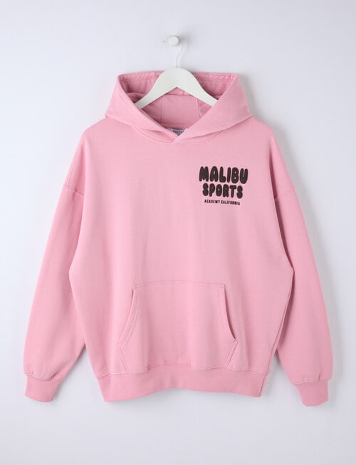 Switch Malibu Sports Oversized Hoodie, Pink Poppy & Chocolate product photo