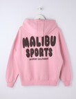 Switch Malibu Sports Oversized Hoodie, Pink Poppy & Chocolate product photo View 02 S