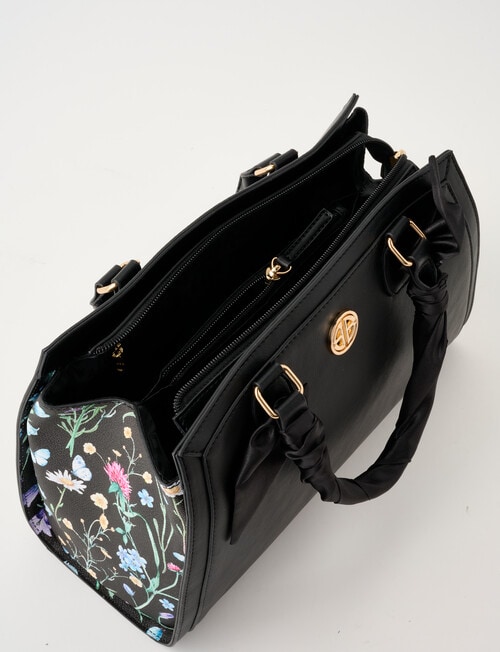 Boston + Bailey Floral Printed Shopper Bag, Black Floral product photo View 07 L