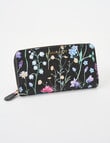Floral Printed Wallet, Black Floral product photo