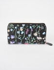 Floral Printed Wallet, Black Floral product photo View 02 S