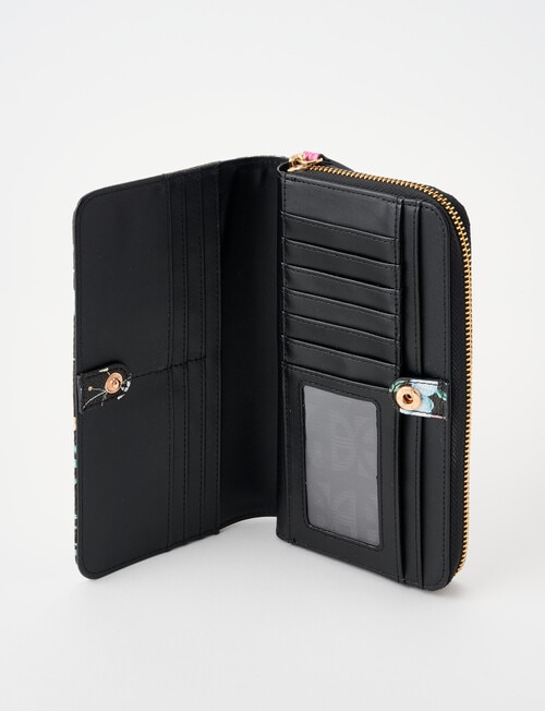 Floral Printed Wallet, Black Floral product photo View 06 L