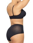 Nancy Ganz Lace Supreme Waisted Brief, Black product photo View 03 S