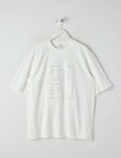 Switch Stud Number Oversized Tee, White product photo