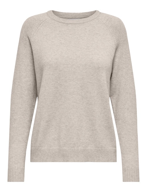 ONLY Lesly Long Sleeve Pullover, Pumice Stone product photo
