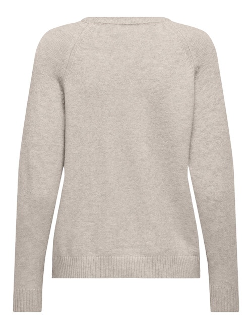 ONLY Lesly Long Sleeve Pullover, Pumice Stone product photo View 02 L