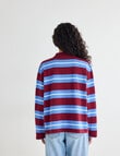 Zest Stripe Rugby Top, Blue product photo View 02 S