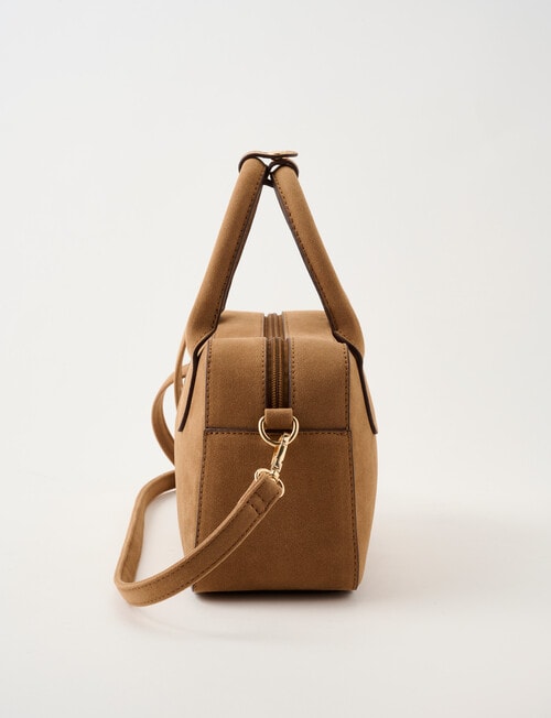 Zest Bowling Crossbody Bag, Tan product photo View 04 L
