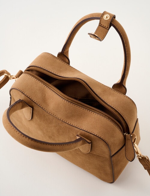 Zest Bowling Crossbody Bag, Tan product photo View 07 L